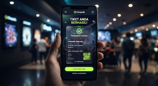 Layar login aplikasi M-Tix